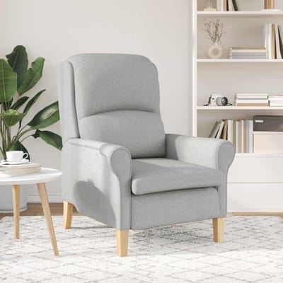 vidaXL - Fauteuil - Wolken - grijs - Stof