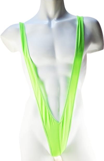 BamBella ® - Lingerie pak -Onesize - body suit - Heren- Erotische jumpsuit Man Neon Fel Groen rollenspel kleding valentijn voor mannen