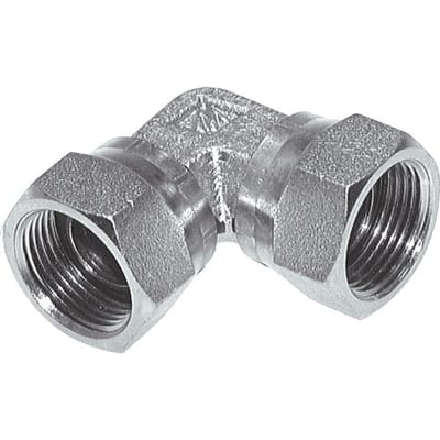 90° L-Koppeling G2'' Binnendraad Hoge Druk Staal 60° Conus 75bar Hydrauliek - F2F52