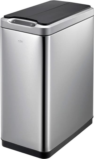 EKO - Phantom Sensor Bin 45 liter - Stainless steel Plastic - mat RVS, zwart - Prullenbak
