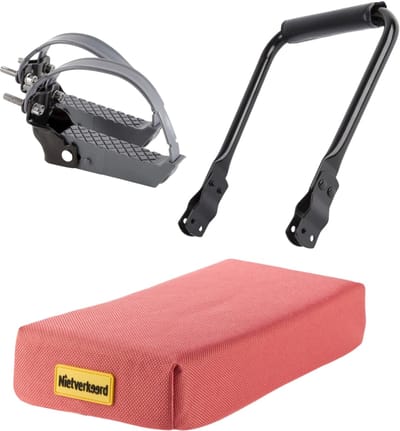 Voordeelfiets Fietskussen Bagagedrager set - Fietskussen Terra + Rugsteun Bagagedrager (12-14 cm) + Voetsteunen (Universele Set)