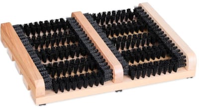 Thuys – Borstelmat Voor Buiten – Voetenveger Met Borstels – Antislip Onderk – 26 x 36 x 6cm – Natuurzwart