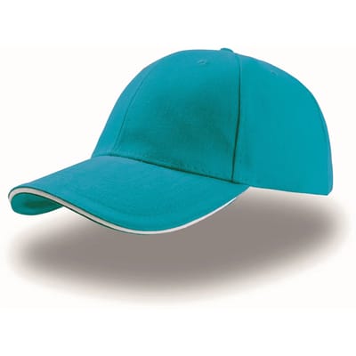 Atlantis Headwear Liberty Sandwich Cap AT610 - Turquoise/White - One size