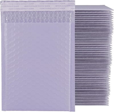 Paarse Zelfklevende Luchtkussen Enveloppen 18x15cm - 60 Stuks Waterdicht voor Verzending en Verpakking van Kleine Bedrijven