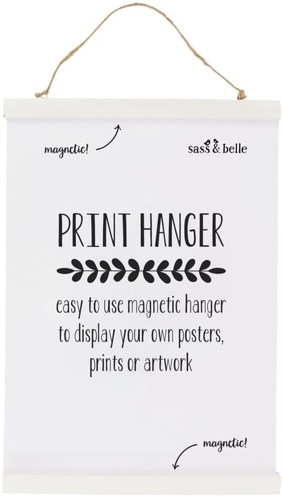 Houten ophangsysteem voor posters wit - Sass & Belle