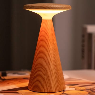 Gingko - Tafellamp Sylva - large - white ash - oplaadbaar