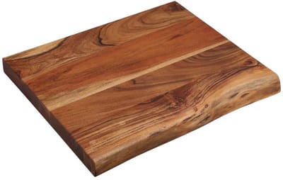 Dailygoods- Snijplank Acaciahout 48 x 40 x 4 cm - Snijplank Hout - Snijplankhouder - Snijplank Olie - Snijplankenset - BIOFA-oppervlaktebehandeling - Snijbord