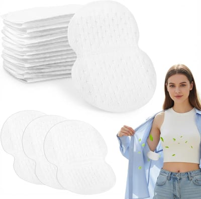 Set van 50 Zelfklevende Onderarm Pads, Onzichtbare Zweetbescherming, Praktische Zweetabsorberende Pads voor Mannen en Vrouwen, Ademend en Comfortabel