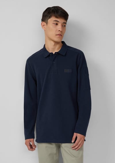 s.Oliver - male - Poloshirt in een stofmix van lichtgewicht sweatstof