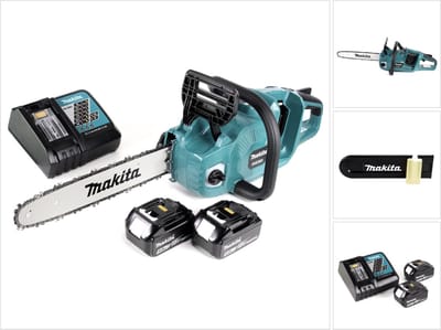 Makita DUC 353 RT2 accu-kettingzaag 36V ( 2x18V ) borstelloos 35 cm + 2x 5.0 Ah accu + lader
