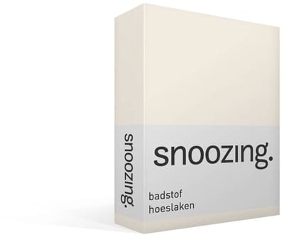 Snoozing - Badstof - Hoeslaken - Eenpersoons - 100x200 cm of 90x200/220 cm - Ivoor