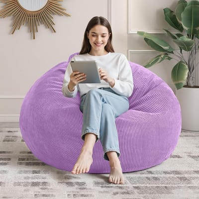 Zitzak Stoel - Zitkussen - Ontspannen Zitten - Teardrop Design - Groot - Paars