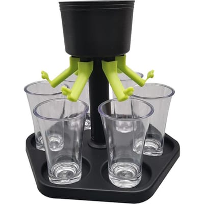 6 Shotglaasjes Dispenser Wijn Whisky Bier Wijn Likeur Dispenser Party Spelletjes Drinkgerei Glas Dispenser Bar Accessoires