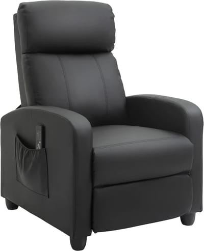 Massagestoel - Relaxfauteuil - Zetel - 1 persoons - Met armleuning - Zeer comfortabel - Elektrisch - Zwart