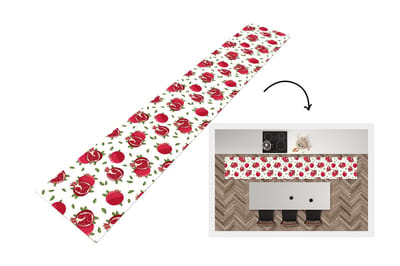 Keukenloper - Loper keuken - Fruit - Bladeren - Patroon - Granaatappel - 300x50 cm - Keukenloper vinyl