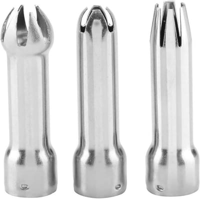 Decoratiesproeiers Set - Taart Decoratie - Cakes Versieren - Roestvrij Staal - 3 Stuks - Zilver