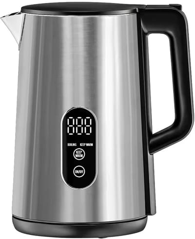 Luxe Waterkoker (1.6 liter) met Temperatuurregeling | Warmhoudfunctie | 40°C voor babyvoeding | Zilver