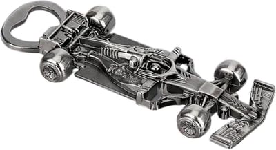 Flesopener Racewagen (Racing Car ) Zilverkleurig 13 x 4.5 cm