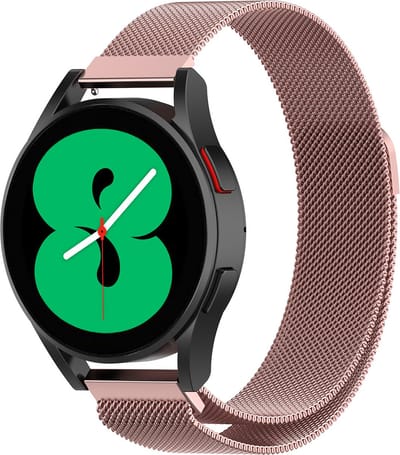 Milanees Bandje Geschikt voor Samsung Watch 4 Milanees Bandje - Band Geschikt voor Samsung Galaxy Watch 4 Bandje Met Magneetsluiting Milanees - Rose Goud