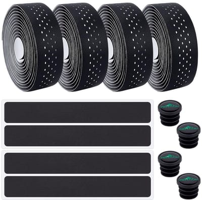 Dailygoods- Plakband Zwart - Plakbandhouder - Plakband Rollen - Fietsaccessoires - Ademend Ontwerp - Schokabsorberend Materiaal - Fietsstuurtape