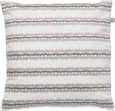Dutch Decor - MICA - Kussenhoes 45x45 cm geborduurd dessin - ivoor - wit - grijs - taupe - streepjes