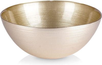 Schaal Glas Gouden 21 cm, 1,7 l - Fruitschaal - Serveerschaal - Schaaltje