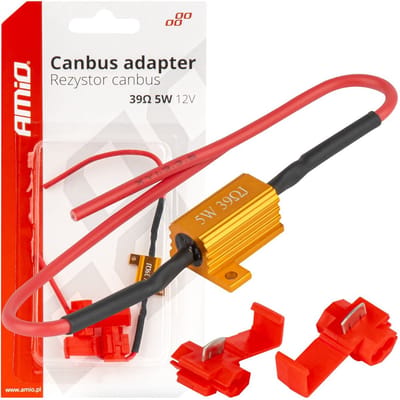 AMIO LED Canbus Weerstand 39 Ohm 5W - Voorkomt CANBUS Foutmeldingen Storing Oplossen