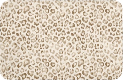 WC mat 60x40 cm - Antislip - Luipaard - Klassiek - Beige - Toiletmat - Vloermat - Douchemat - Toilet tapijt - Toiletmatten