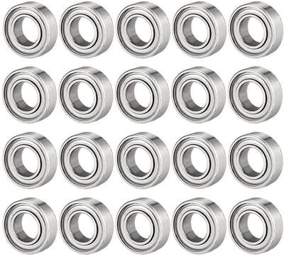 sourcing map 20pcs Groove Ball Bearings 688ZZ Double Board 8 x 16 x 5mm Carbon Steel - ShopVlot