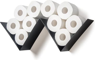 VDN Stainless wc rolhouder zwart - Toiletrolhouder - Reserverolhouder - RVS - Hangend - wc papier houder