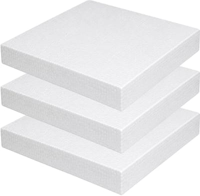 Piepschuim vormen - vierkant - 3x - 20 x 20 x 3 cm - styropor hobby / DIY vorm - basis knutselfiguren