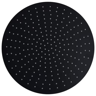 vidaXL - Regendouchekop - rond - 40 - cm - roestvrij - staal - zwart