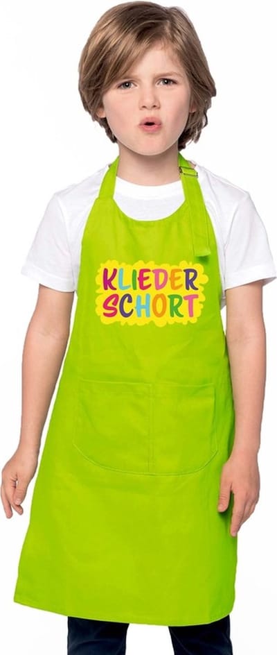 Kliederschort lime groen jongens en meisjes - Knutselschort kind