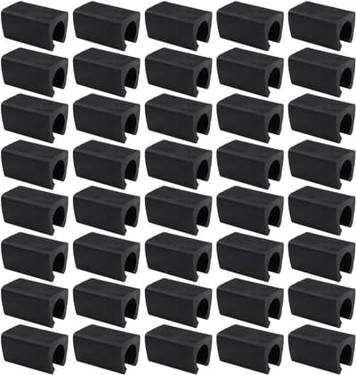 Antislip Stoel Voet Caps - 40 Stuks Vloerbeschermers voor Metalen Stoelen - U-Vormige Bescherming - 14mm Diameter