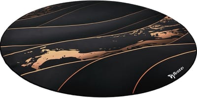 Arozzi Zona Round Vloerbeschermer voor Bureaustoel - Anti-slip - Ø121 cm - Zwart Goud