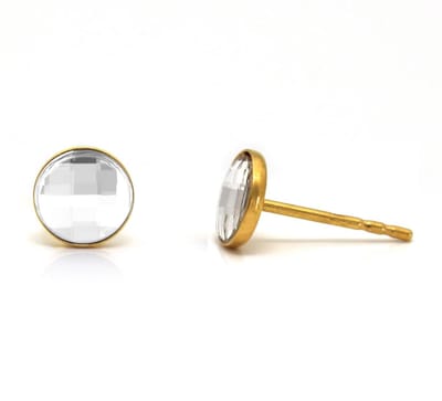 ARLIZI 1800 Oorbellen Swarovski Kristal Oorstekers - Verguld - 6 mm