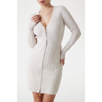 GUESS Marciano By  Hermione Chenille Allover M Dr Muted Stone Taglia: 38 | Abiti Mini Outlet | Donna