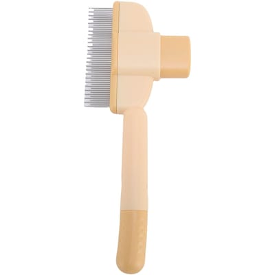 Brosse Slicker pour animaux de compagnie Épingles en acier inoxydable Brosse d'épilation pour animaux de compagnie Peigne de toilettage pour chats chiens jaune