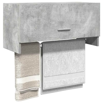 vidaXL - Kledingkast - 70x32,5x35 - cm - bewerkt - hout - betongrijs