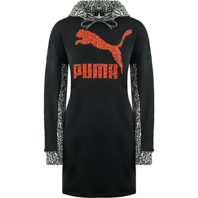 Puma x Mr. Doodle Pullover Lange Mouw Zwart Vrouwen Trui met Capuchon 598686 01