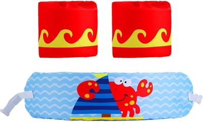 Kinderen Zwemgordel - Zwemgordel met armdrijvers - Veilig leren zwemmen - Ademende stof - 110-140 cm - Blauw