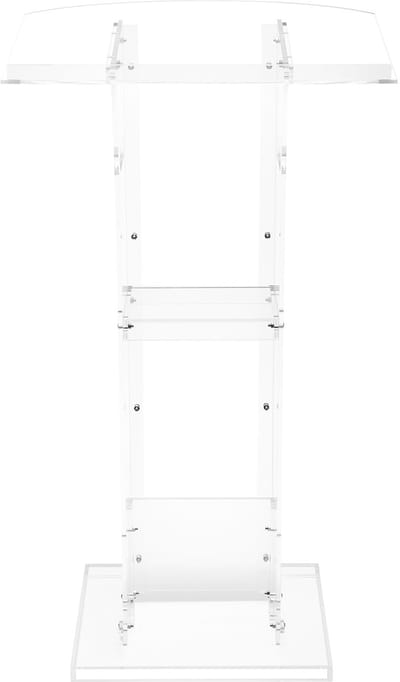 Podiumstandaard Lessenaar 109cm Acryl Breed Leesvlak Vloermodel