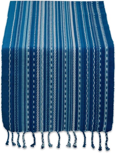 Tafelblad, Katoen, Blauw, Tafelloper, 14x72