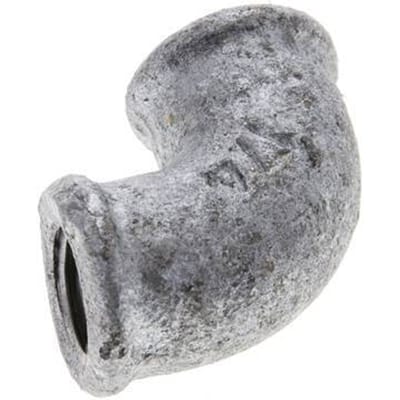 Rp 1/4'' Verzinkt Gietijzeren L-Fitting 90graden 25 Bar [5 Stuks]