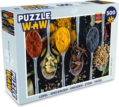 Puzzel Lepel - Specerijen - Kruiden - Eten - Tafel - Legpuzzel - Puzzel 500 stukjes