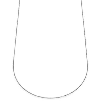 Essentials | 1 mm Zilverkleurige Ketting met Gebogen Venetiaanse Schakels