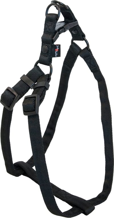 Jack and Vanilla - COMFORT TUBE NYLON hondentuigje - Kleur: Zwart - Maat M: 20mmx45-66cm