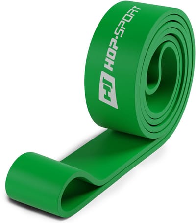 Hop-Sport Groene Latex Weerstandsband – Fitnessband met Weerstand 7-137 kg voor Spieropbouw, Crossfit & Revalidatie Thuis