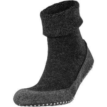FALKE Cosyshoe Noppen op de zool wol huissokken heren grijs - maat 39-40