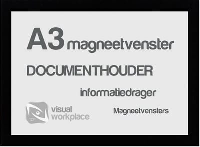 Magneetvenster A3 - Zwart